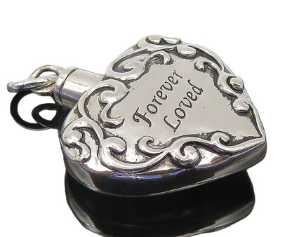 DJB 925 Sterling Silver  Forever Loved Shiny Heart Drop Pendant  PT8667