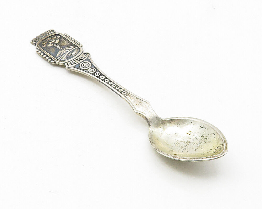 G. BINAU DENMARK 925 Silver  Vintage Petite Hekla Island Espresso Spoon TR1842