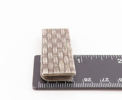 925 Sterling Silver Vintage Tie Clip RALPH DESTINO Basketweave Pattern  TR4230