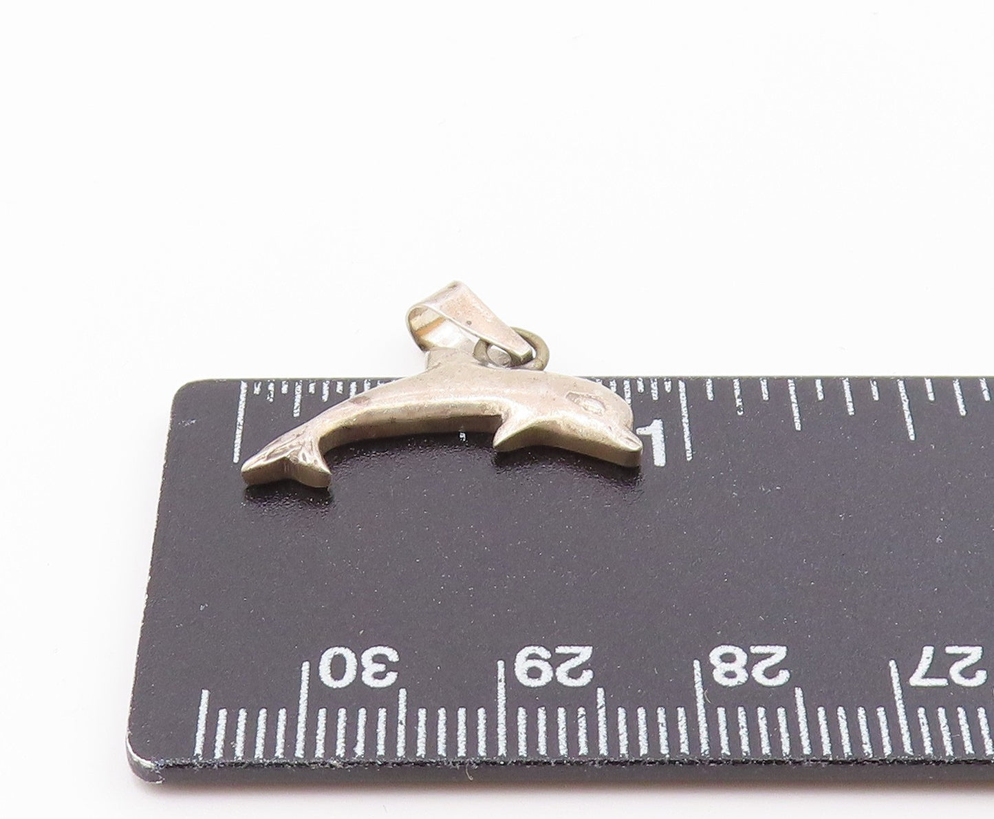 MEXICO 925 Sterling Silver  Vintage Leaping Dolphin Motif Pendant  PT13315