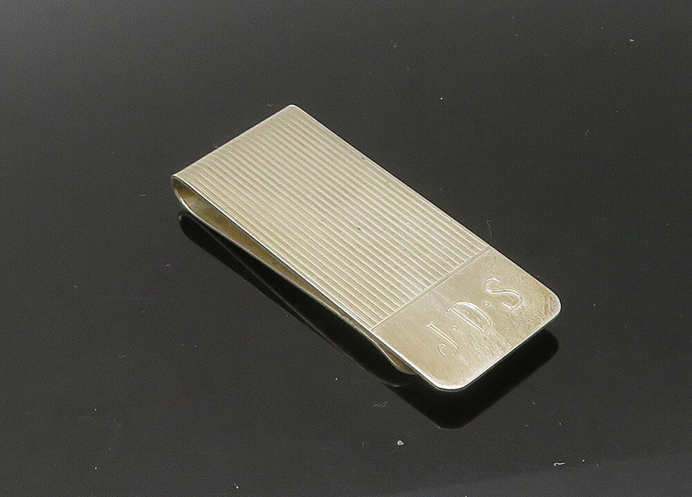 TIFFANY 925 Sterling Silver  Vintage Shiny JDS Initials Money Clip  TR3108