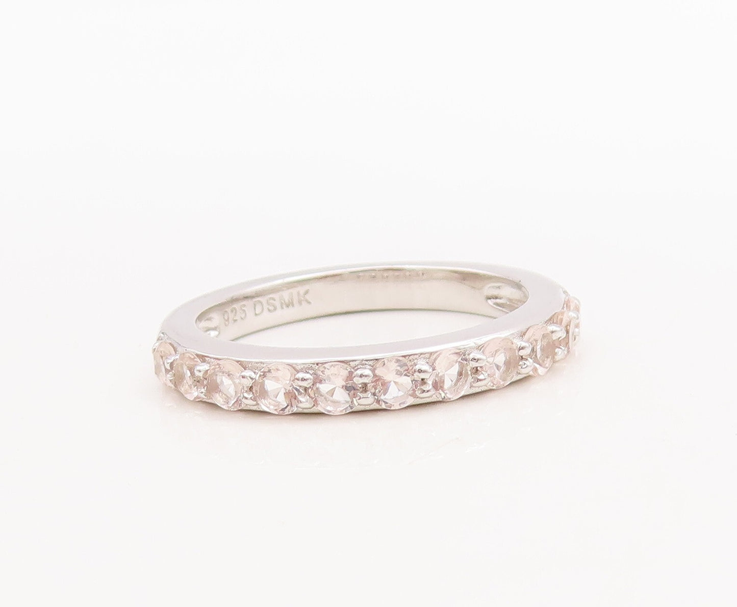 925 Sterling Silver Vintage Ring Minimalist Two Tone CZ Stackable  Sz 7  RG29470