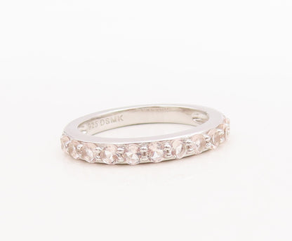 925 Sterling Silver Vintage Ring Minimalist Two Tone CZ Stackable  Sz 7  RG29470