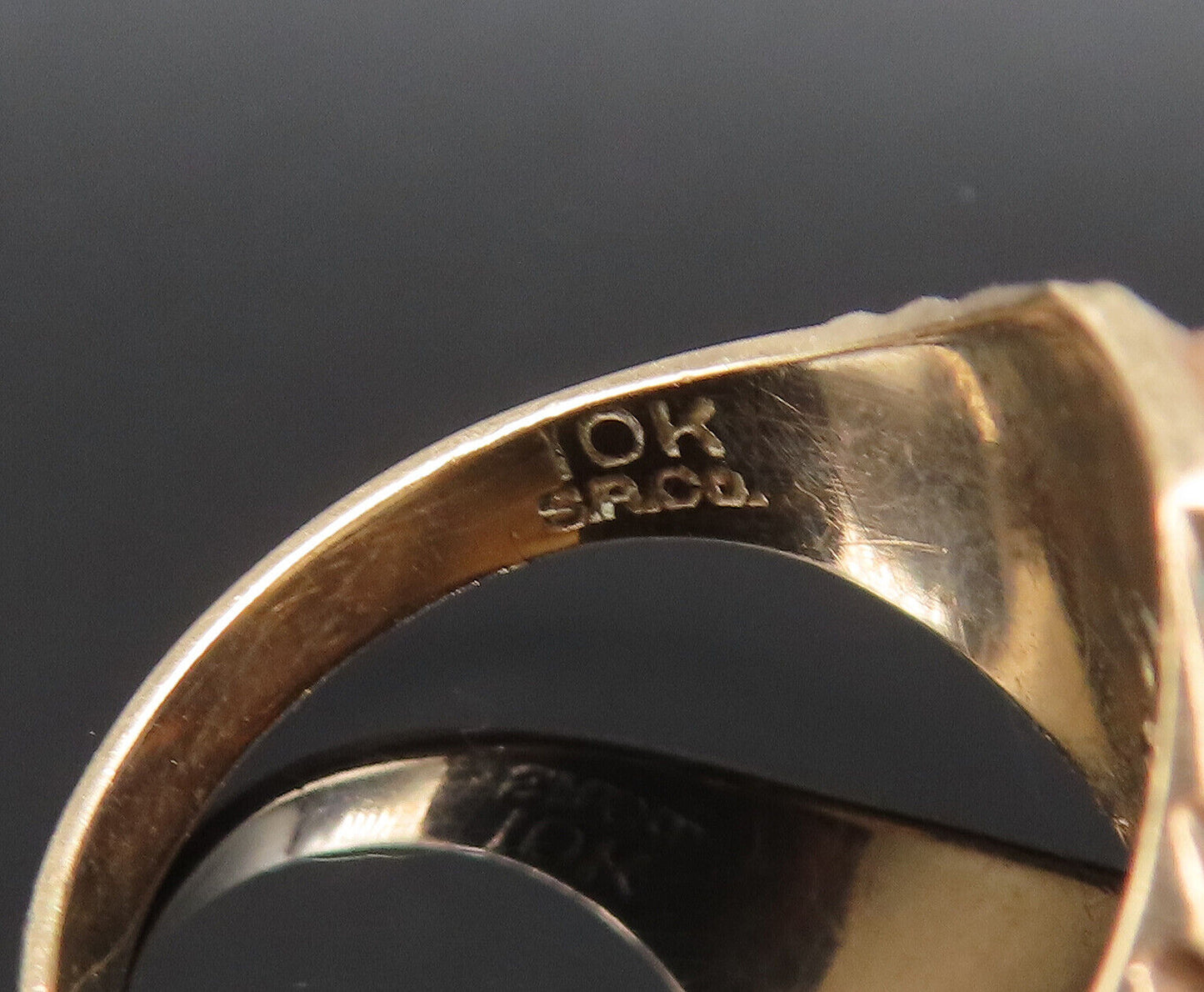 10K GOLD  Vintage Antique 1943 New Utrecht Sailboat Signet Ring Sz 7  GR546