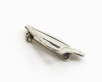 DJM ENGLAND 925 Silver  Vintage Harp Musical Instrument Brooch Pin  BP5360