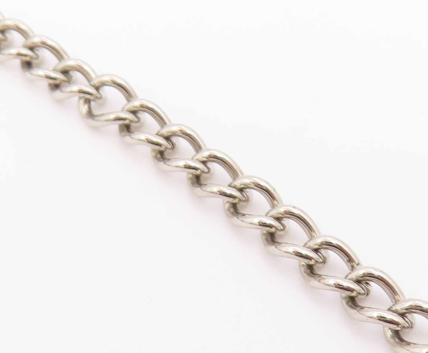 925 Sterling Silver  Shiny Petite Nette Etched Bar Chain Bracelet  BT4528