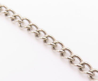 925 Sterling Silver  Shiny Petite Nette Etched Bar Chain Bracelet  BT4528