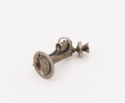 DANECRAFT 925 Sterling Silver Vintage Mini Old Telephone Charm Pendant PT22071
