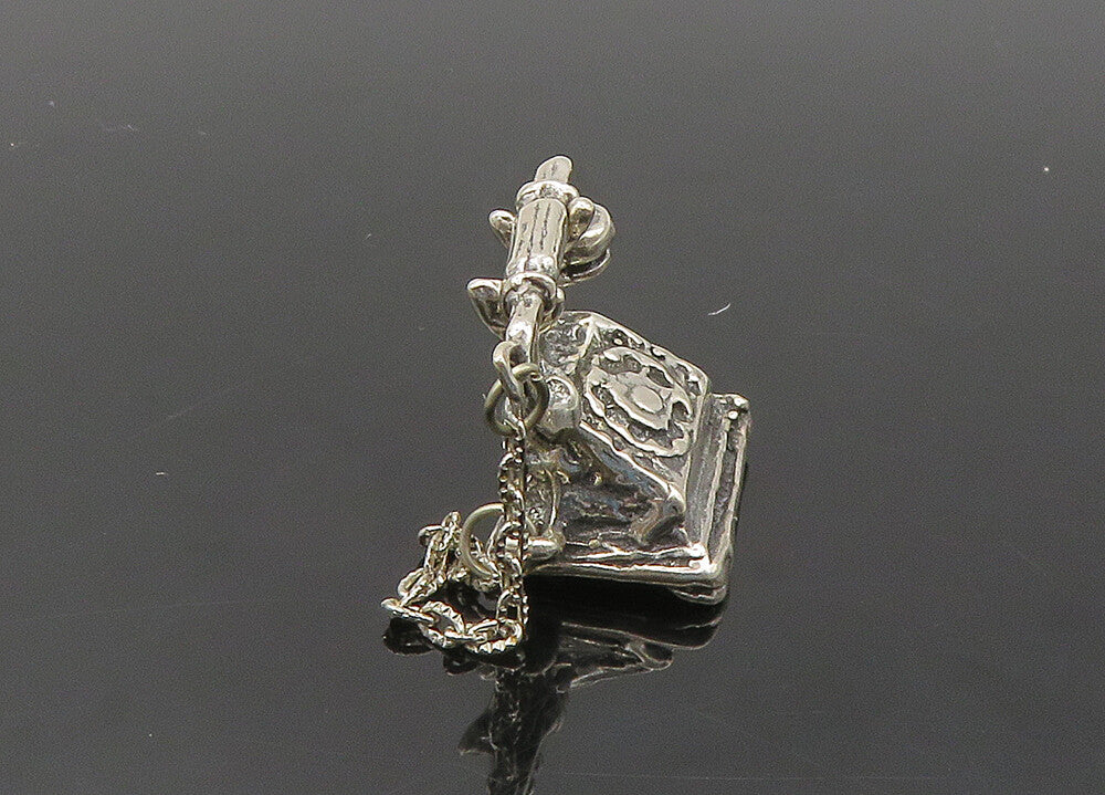 925 Sterling Silver  Vintage Petite Old Fashioned Telephone Trinket  TR2812