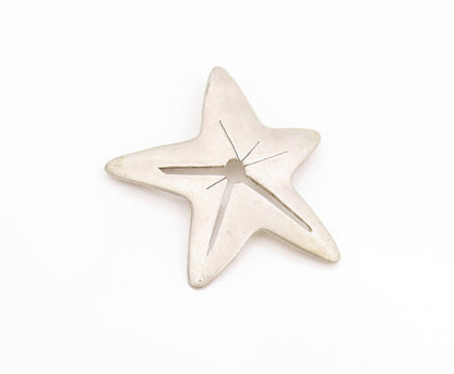 925 Sterling Silver Vintage Brooch Coastal Starfish Design Cut Out Pin  BP11896