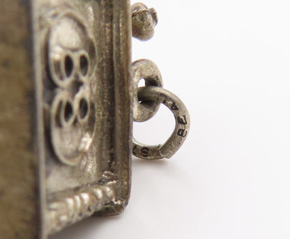 925 Sterling Silver Vintage Pendant BEAU Miniature Coffee Grinder Charm  PT26266