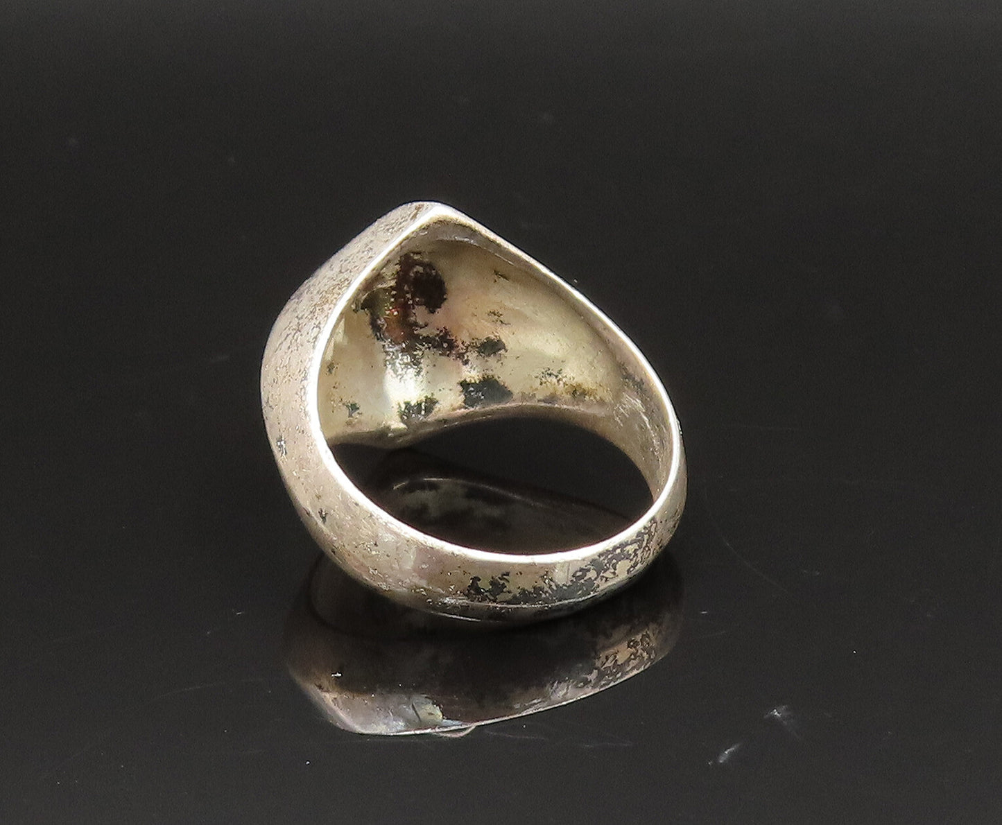 925 Sterling Silver  Vintage Minimalist Pyramid Dome Ring Sz 8  RG25619