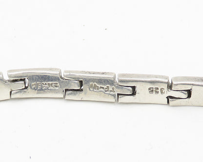 MEXICO 925 Sterling Silver  Vintage Brick Layer Hinge Chain Bracelet  BT7522