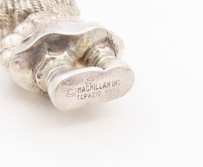 925 Sterling Silver Vintage Pendant 1975 MACMILLAN TOPAZIO 3D Ann Doll  PT26293