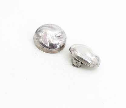MEXICO 925 Sterling Silver  Vintage Swirl Dome Non Pierce Earrings  EG4478