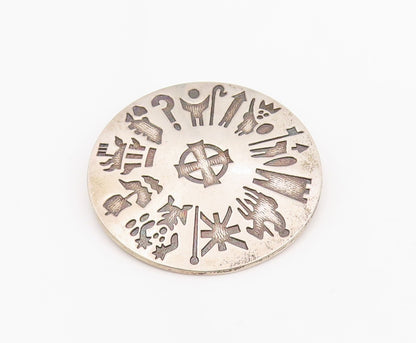 925 Sterling Silver Vintage Brooch IRELAND Symbols Of Irish Heritage  BP12076