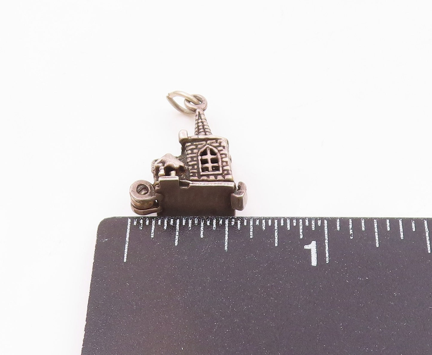 925 Silver  Vintage Couple Getting Married In Church Pendant (OPENS)  PT20456