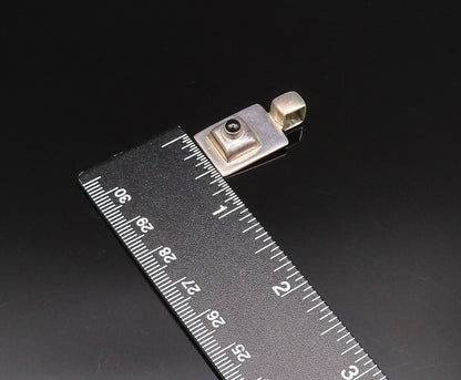 SILPADA 925 Silver  Vintage 3D Graduated Square Black Onyx Pendant  PT21324