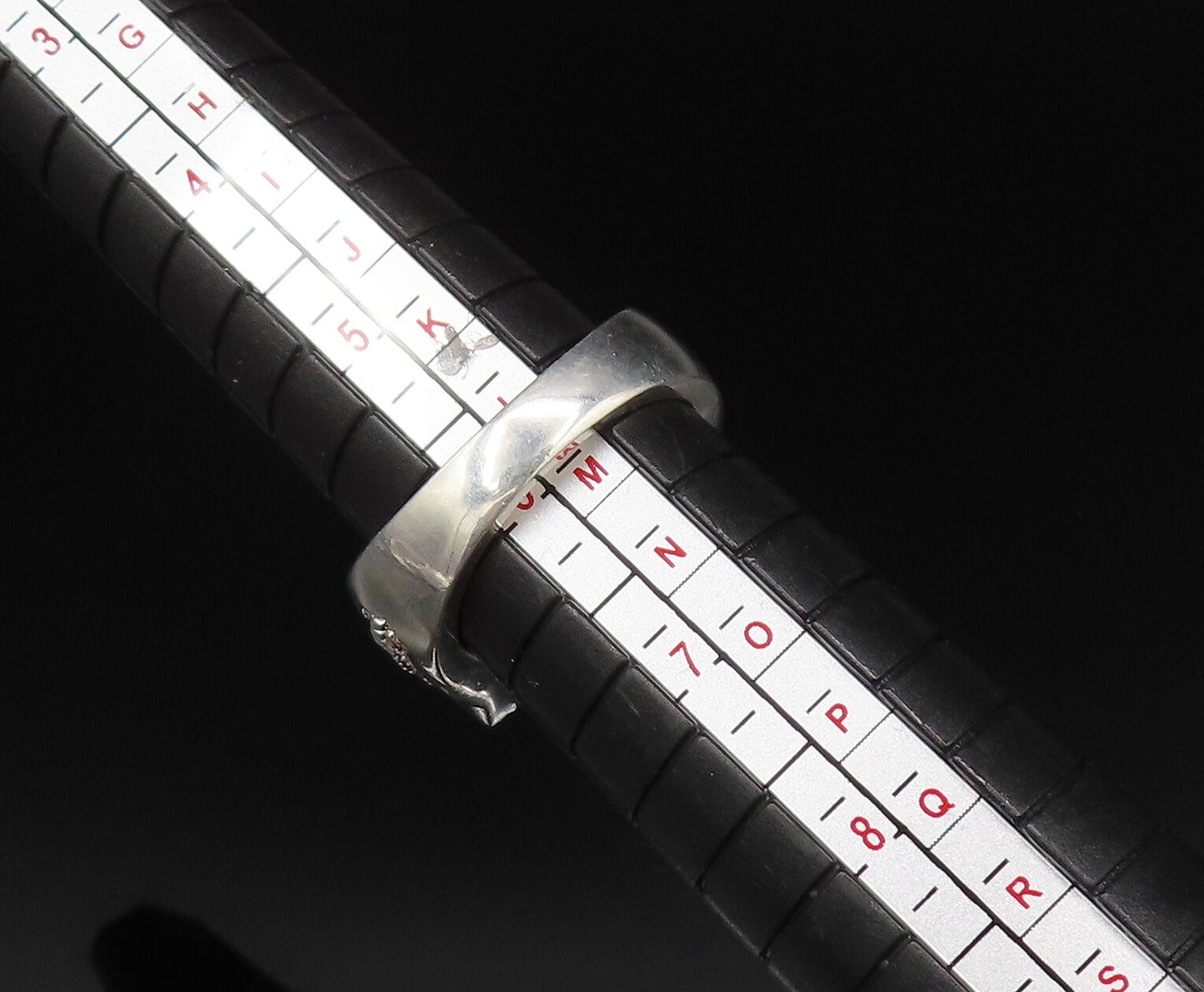 925 Silver  Vintage Two Tone Smoky Quartz Braided Shank Ring Sz 6  RG25629