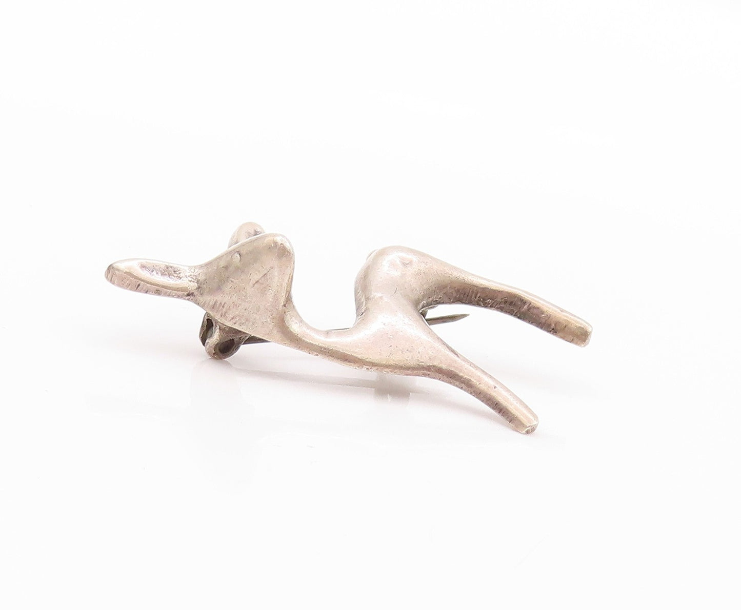 925 Sterling Silver Vintage Brooch Antique Minimalist Baby Deer Cutout  BP11644