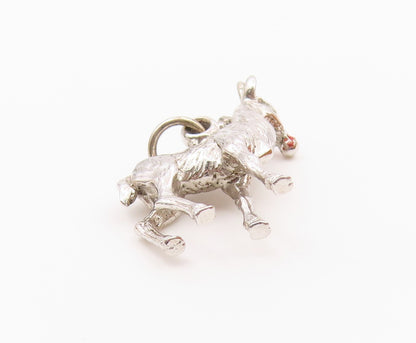 925 Sterling Silver  Vintage Shiny Baby Deer Petite Animal Pendant  PT16234