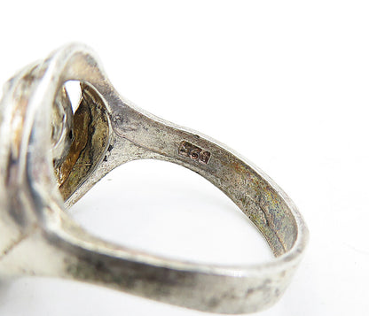 925 Sterling Silver  Vintage Shiny Etched Swirl Design Band Ring Sz 7  RG4748