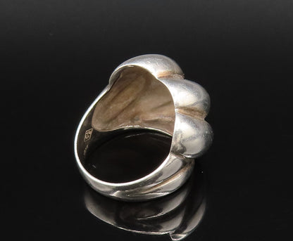 BLACK STARR & FROST 925 Silver  Vintage Scalloped Dome Ring Sz 8  RG26112