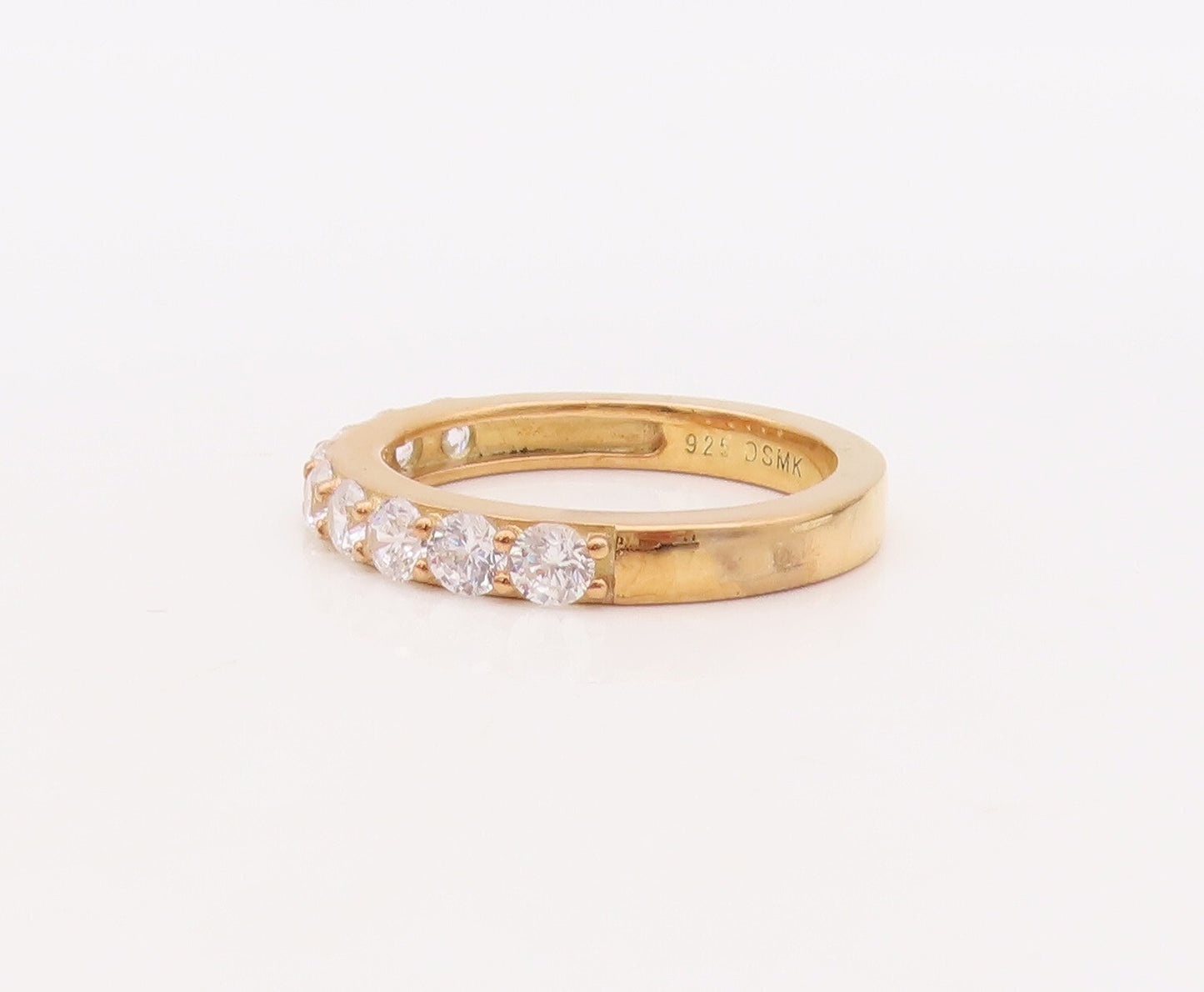 925 Sterling Silver Vintage Ring Gold Plated Stackable CZ Bands  Sz 7  RG29926