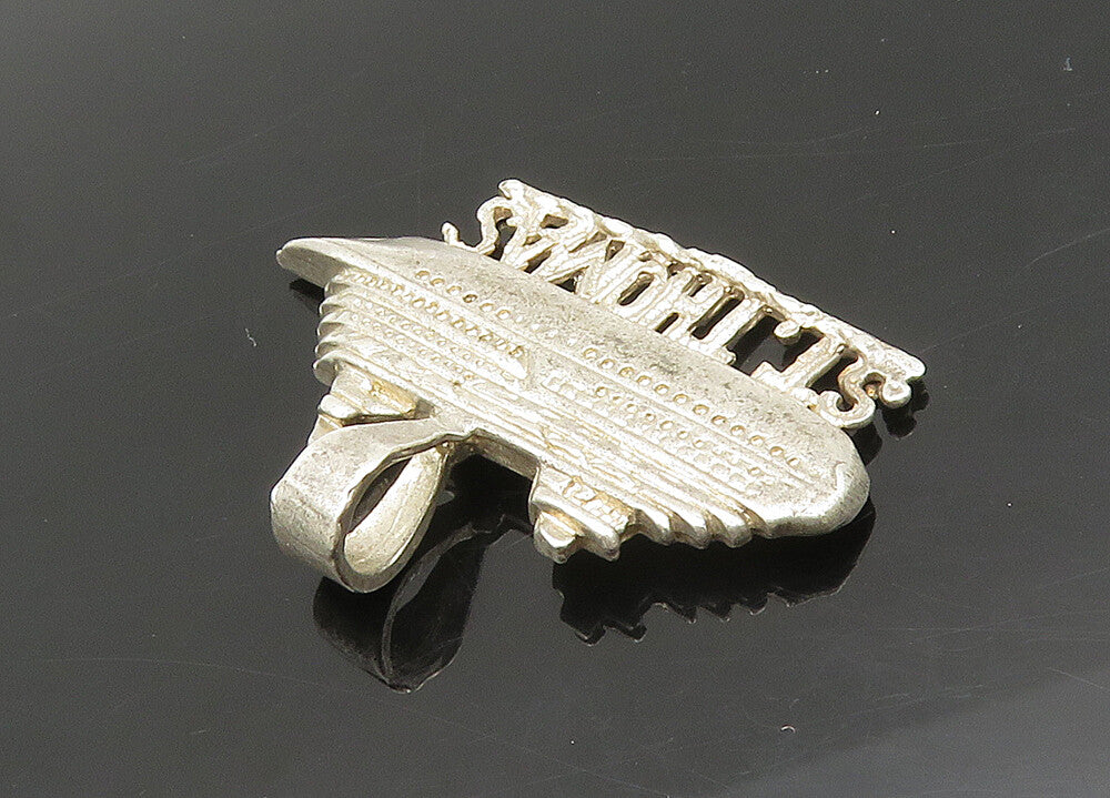 925 Sterling Silver  Vintage Shiny St. Thomas Cruise Souvenir Pendant  PT16325