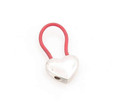 925 Sterling Silver Vintage Keychain TIFFANY & CO Solid Puffy Love Heart  TR4178