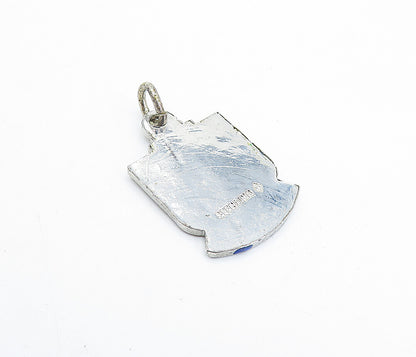 925 Sterling Silver  Vintage Petite Enamel Star 25 Years Drop Pendant  PT4946