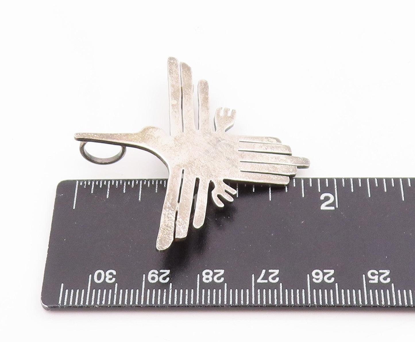 925 Sterling Silver Vintage Brooch Pin DELLAPINA Nazca Lines Hummingbird BP12524
