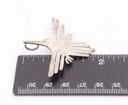 925 Sterling Silver Vintage Brooch Pin DELLAPINA Nazca Lines Hummingbird BP12524