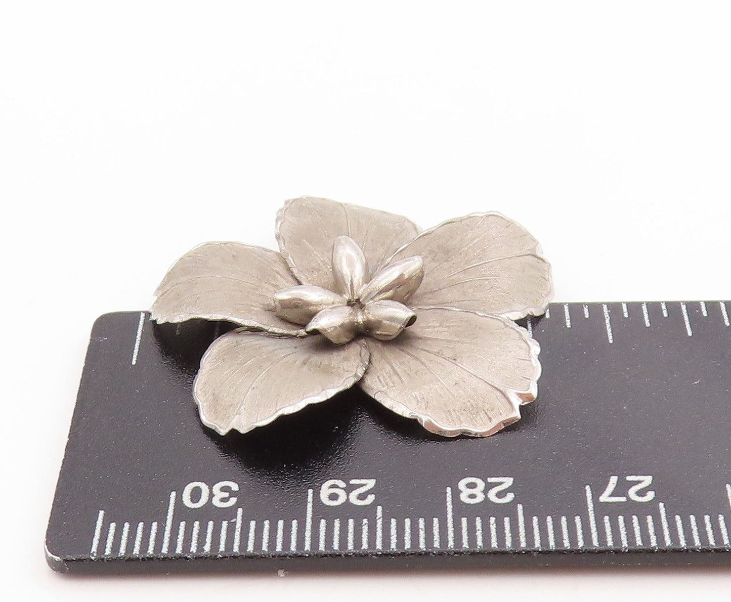 925 Sterling Silver Vintage Brooch BOND BOYD Modernist Floral Petal Pin  BP11861
