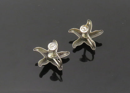 BEAU 925 Sterling Silver  Vintage Starfish Motif Non Pierce Earrings  EG10732