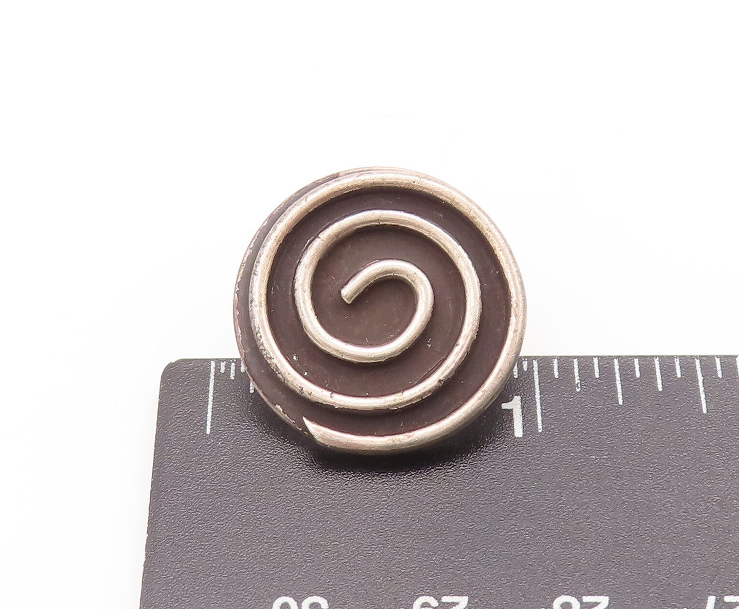 925 Sterling Silver Vintage Earrings Designer Swirly Rope Spiral  EG12853
