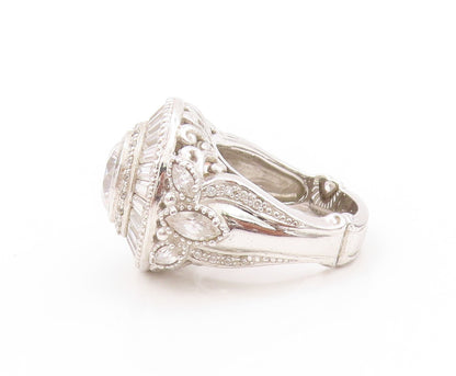 925 Sterling Silver Vintage Ring MICHAEL VALITUTTI Multi Cut CZ  Sz 6.5  RG32971