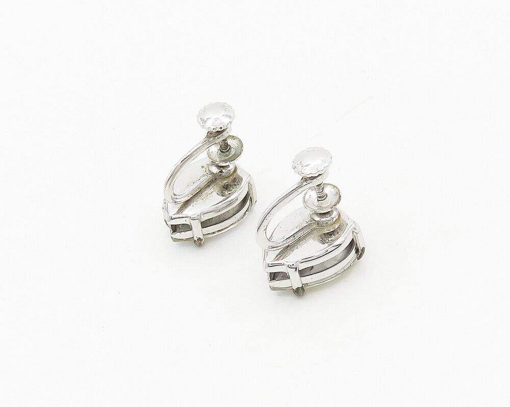 925 Sterling Silver  Tear Drop Rainbow Topaz Non Pierce Drop Earrings  EG9172