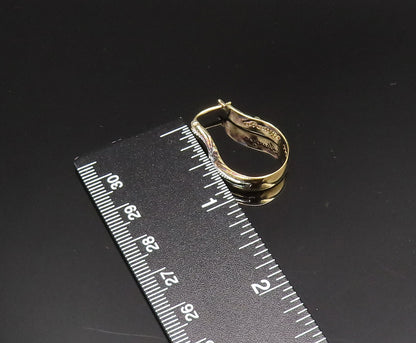 925 Silver  Vintage Two Tone Genuine Diamonds Religious Cross Earrings EG11803