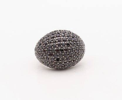 925 Sterling Silver Vintage Ring Minimalist Domed Spinel Inlay  Sz 7  RG30041