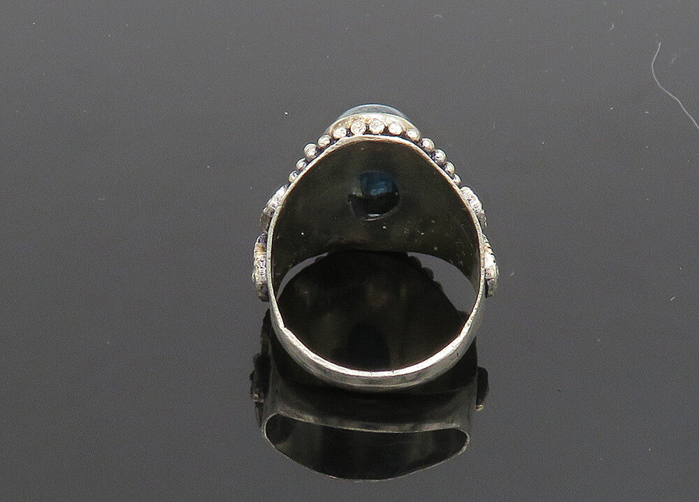 925 Sterling Silver  Vintage Cabochon Kyanite Cocktail Ring Sz 8.5  RG19985