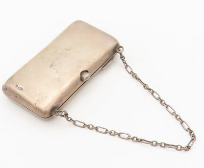 925 Sterling Silver Vintage Pill Box Large European Antique Etched Purse  TR3691