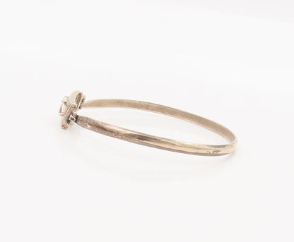 925 Sterling Silver Vintage Bracelet Minimalist Celtic Carved Bangle  BT10418