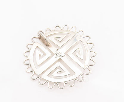 925 Sterling Silver Vintage Pendant BRENDA SCHOENFELD Spiral Pattern PT22902