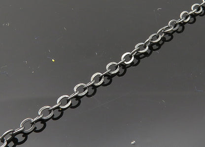 LISA LEONARD 925  Silver  Vintage Dark Tone Love Heart Chain Necklace  NE3370
