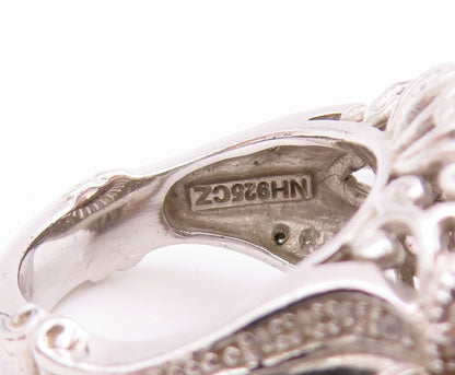 925 Sterling Silver Vintage Ring MICHAEL VALITUTTI Multi Cut CZ  Sz 6.5  RG32971