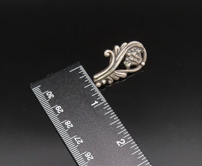 MEXICO 925 Silver  Vintage Open Beaded Swirl Screw Back Earrings  EG11763