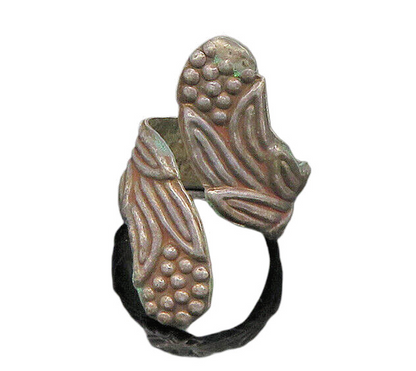 925 Sterling Silver  Vintage Antique Grape Bunch Bypass Band Ring Sz 7 RG17421