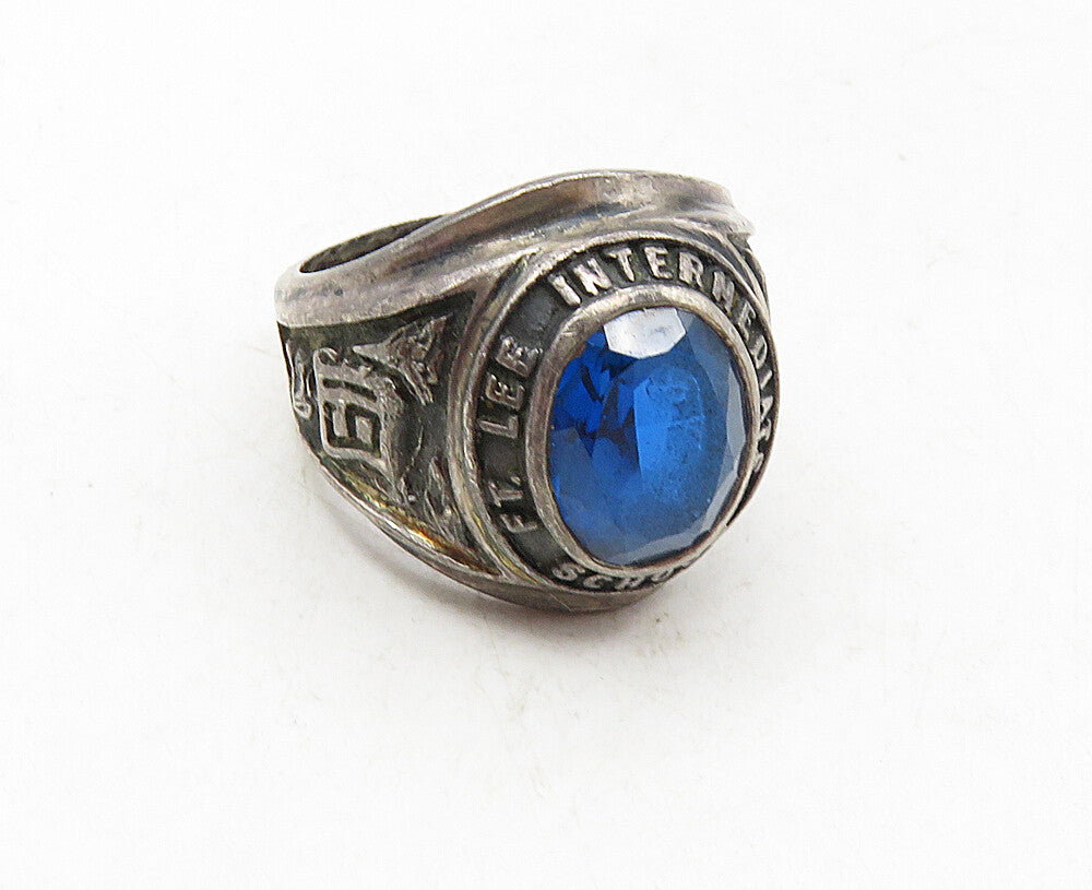 925 Sterling Silver Vintage Ft. Lee Intermediate School 1968 Ring Sz 5 RG9520