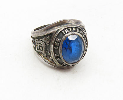 925 Sterling Silver Vintage Ft. Lee Intermediate School 1968 Ring Sz 5 RG9520